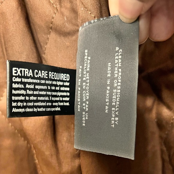 Marc New York mens size small, chocolate brown leather three-quarter jacket - Picture 4 of 7